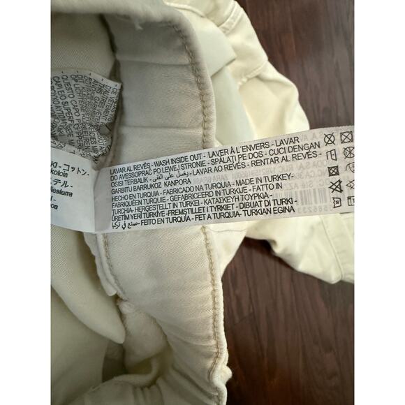 Zara Men’s front pocket cargo sweatpants joggers Ivory size small - Picture 8 of 8